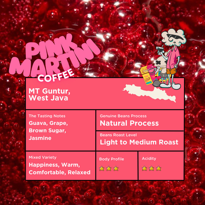 

Pink Martini Roasted Coffee Bean Arabica Biji Kopi Coffee