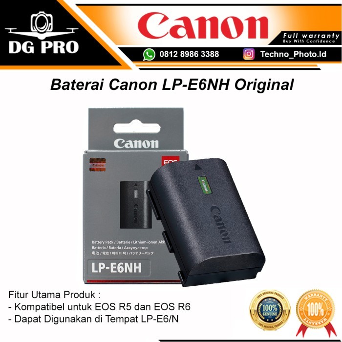 BEBAS ONGKIR - Canon Battery Pack LP-E6N Original - Baterai Canon EOS 60D - 70D - 80D