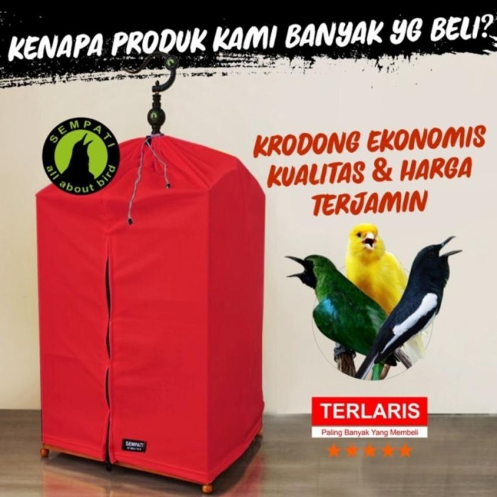 Kerodong Krodong Ekonomi Kandang Sangkar Burung Kotak Kacer Cucak Ijo