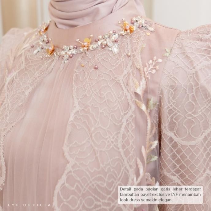 LYF OFFICIAL - CLAUDIA DRESS - A LINE - GAUN - PANJANG - RESEPSI LAMARAN PREWED LEBARAN BUKBER - WAN