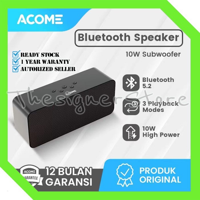 Acome A16 Speaker Bluetooth Super Bass High Power 10W 3 Playback Modes
