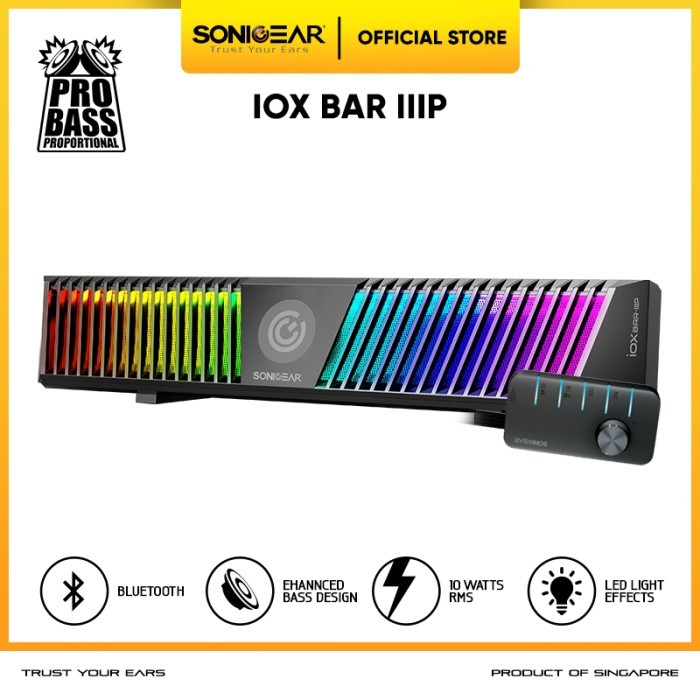 Speaker Bluetooth Sonicgear Iox Bar 3P Stereo Soundbar Rgb Light