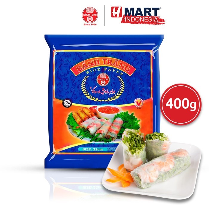 

Vina Bich Chi Banh Trang Rice Paper Round 22Cm - Kulit Lumpia Bulat 400G