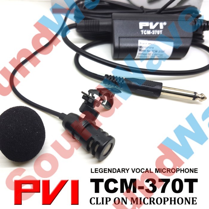 PVI TCM 370T MIC CLIP ON MICROPHONE KANCING MIKROFON JEPIT 370 T