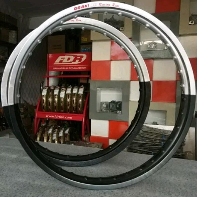 Velg Velk Peleg Set Osaki 140 - 160 17 W Black Silver 2tone series - 1