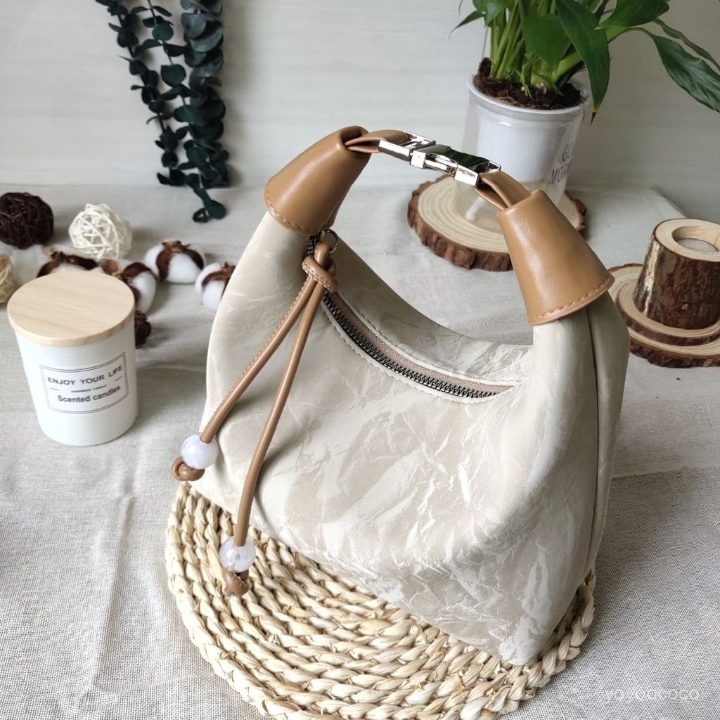 Paragraf api kain beludru cabang persik tas tangan aborigin Tote Tote bag tas jinjing bepergian tas 