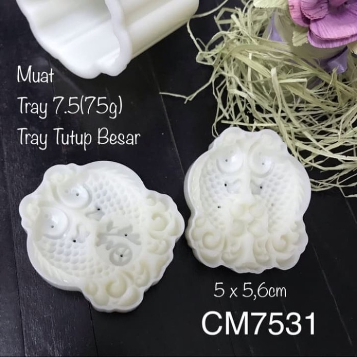

READY CETAKAN MOONCAKE CM7531 DOUBLE FISH FU