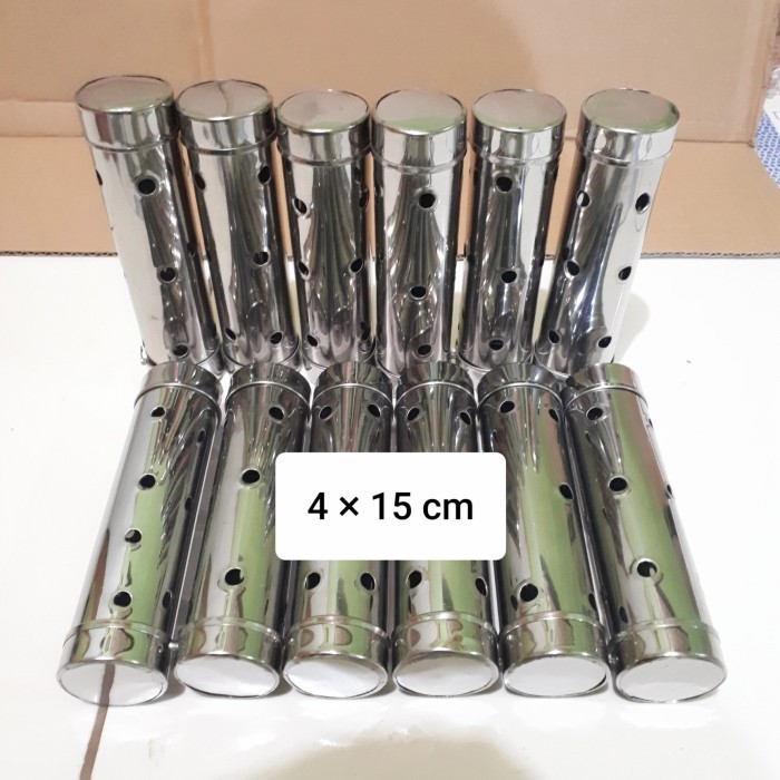 

TERMURAH [STAINLESS] CETAKAN LONTONG STAINLESS 4 15 CM ISI 12 PCS STENLIS