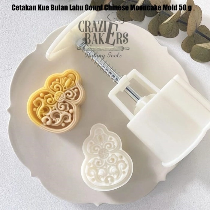 

TERMURAH CETAKAN KUE BULAN LABU GOURD CHINESE MOONCAKE MOLD 50 G