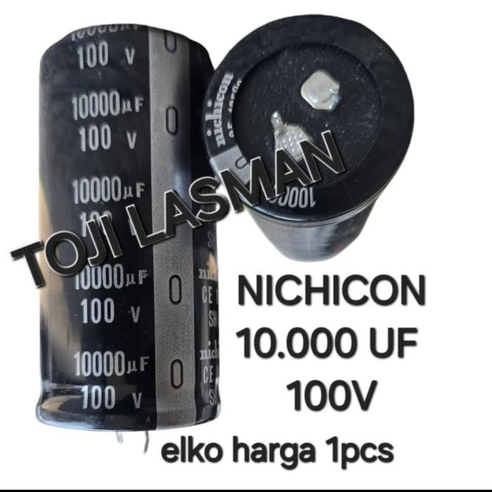 ( 10.000 uf 100v NICHICON )  ELKO ELCO SUPER ORIGIN ORIGINAL ORI ASLI ISI FULL 10.000UF 100 V VOLT L