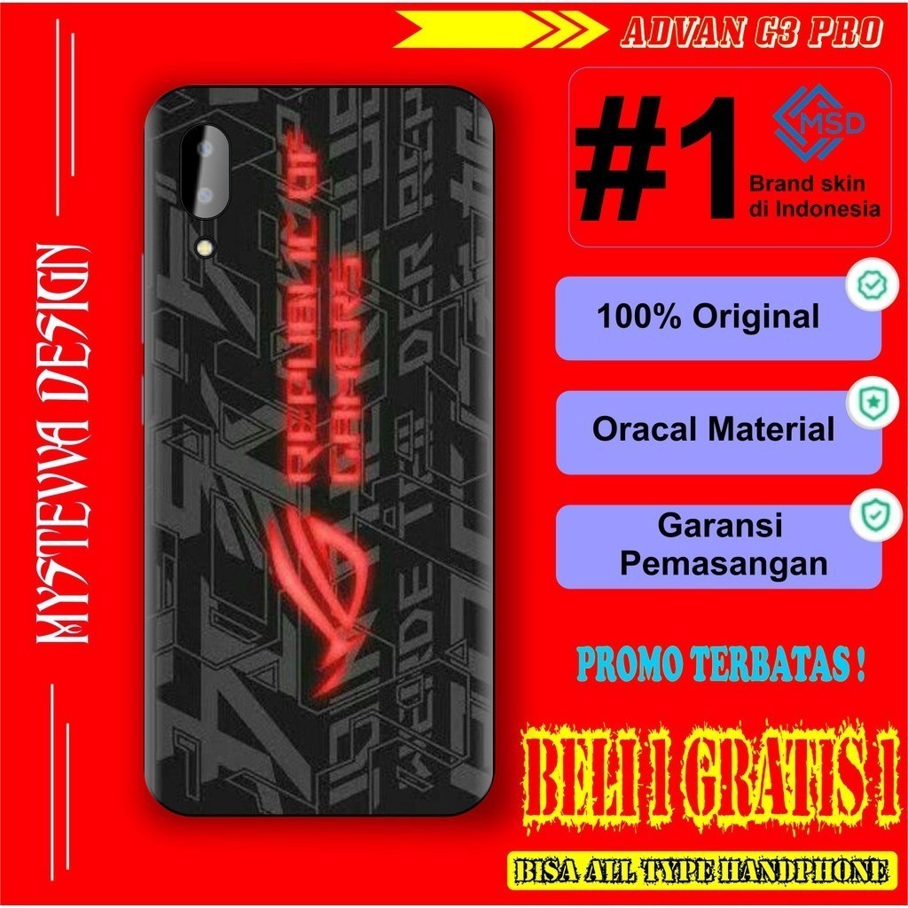 

Terlaris Casing Advan G3 Pro Promo Garskin Stiker Custom Case Laminasi Tebal COD