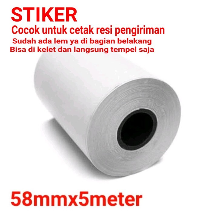 Kertas Printer Thermal Stiker 58Mm