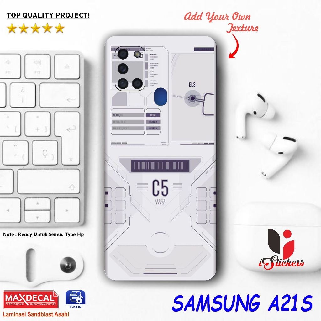 

Terlaris Samsung A21s Garskin Stiker Custom Case Laminasi Tebal COD