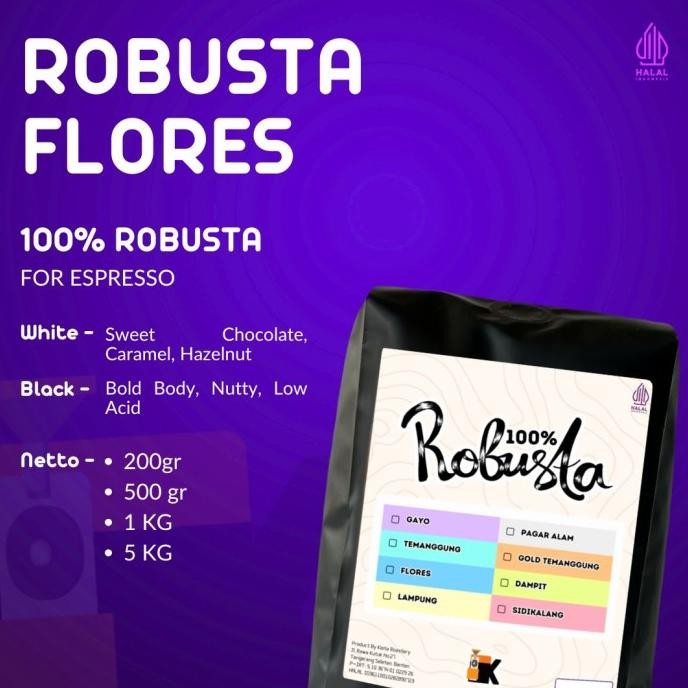 

Biji Kopi Fine Robusta Flores Manggarai 100Gr