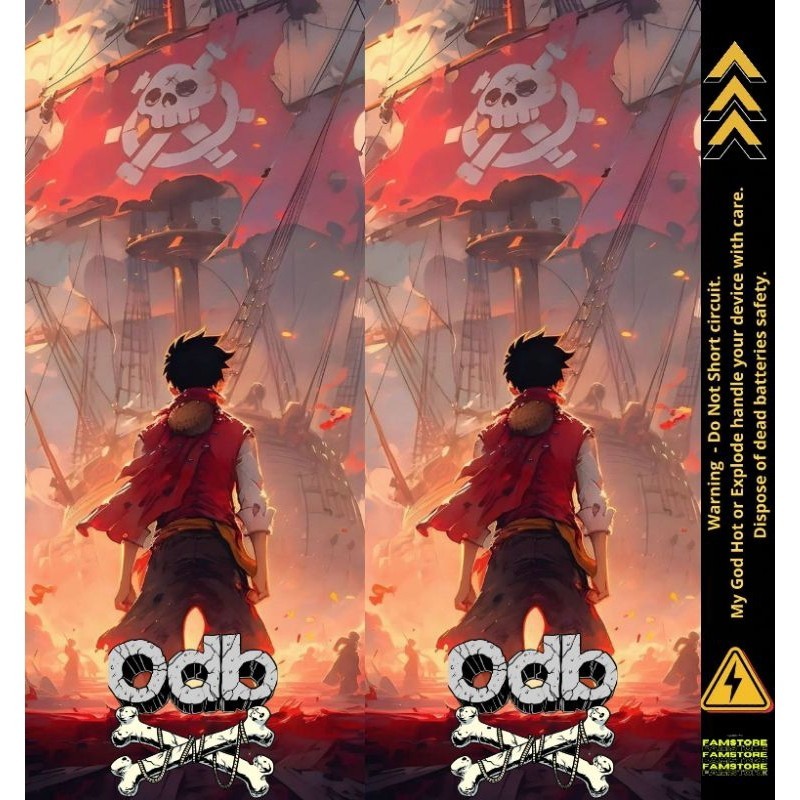 

Terlaris Stiker Wrap Baterai 18650 Odb One Piece Series Anti Gores Hiasan Garskin Custom Case Laminasi Tebal COD