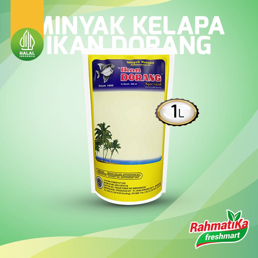 

Minyak kelapa Ikan Dorang 1L (Pouch)