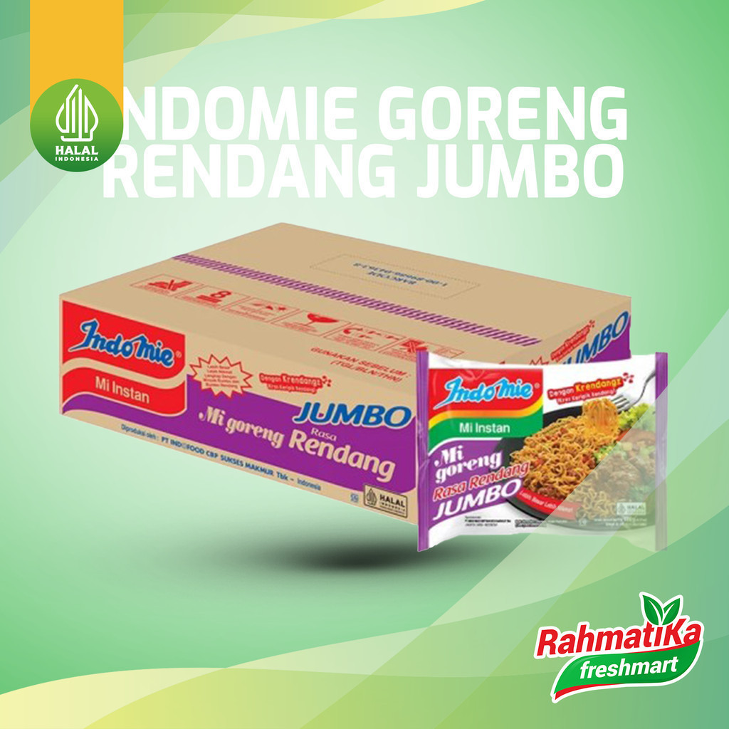 

Indomie Goreng Rasa Rendang Jumbo 1 Dus/Karton (Isi 24 Pcs)