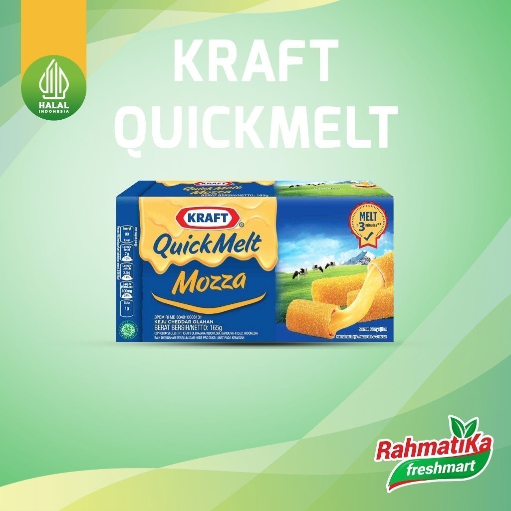 

Kraft Quick Melt / Keju Cheddar Olahan / Keju Cepat Leleh 165 gram