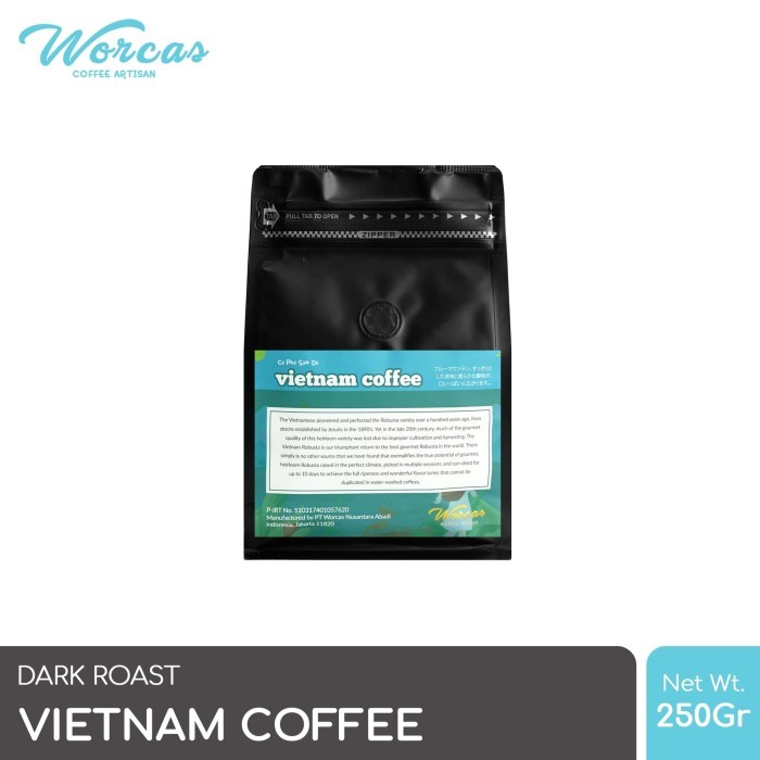 

Worcas Robusta Vietnam Coffee 250 Gram - Dark Roast