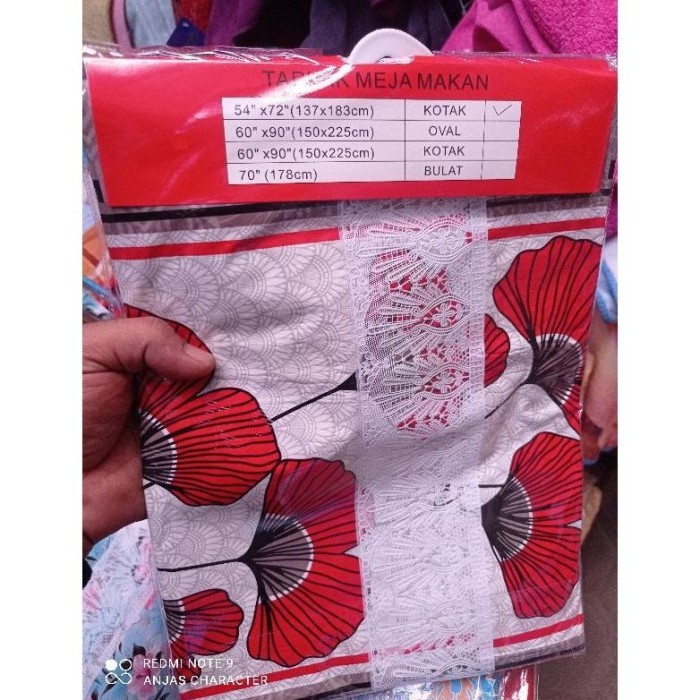 BEST SELLER TAPLAK MEJA MAKAN PLASTIK TEBAL BERMOTIF ADA RENDA UKURAN JUMBO 4_6