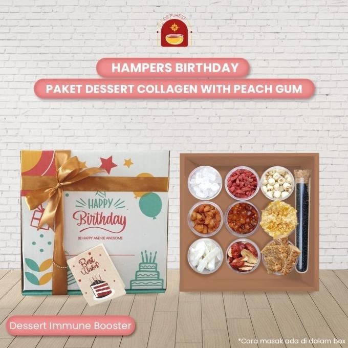 

Hampers Gift Birthday Kado Hadiah Ulang Tahun Paket Peach Gum Collagen DEL