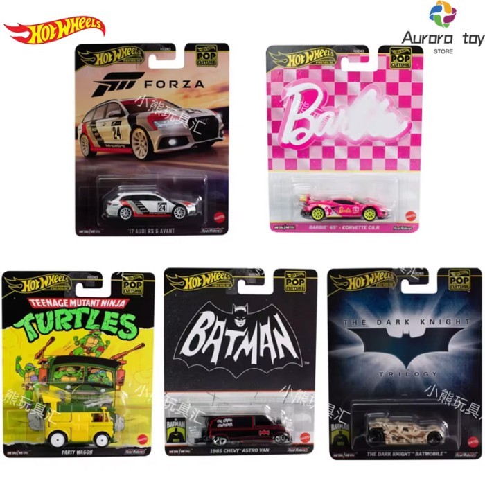 HOT WHEELS CAR MODELS PREMIUM POP CULTURE SERIES CAR MODEL HXD63 ALLOY BATMOBILE NINJA TURTLE AUDI