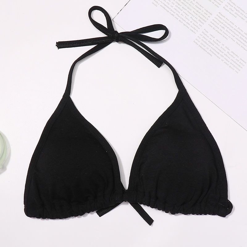 Bra Bikini Wanita Push-up Tanpa Tali Ultra-tipis dari Katun Murni