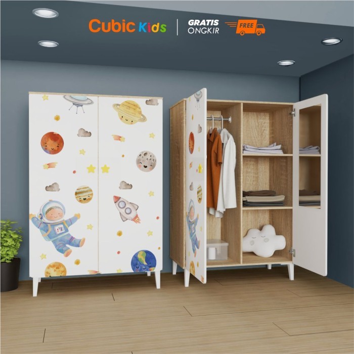 Cubic KIDS Lemari Pakaian Anak Bergambar / Lemari Baju / PONYO BL 121