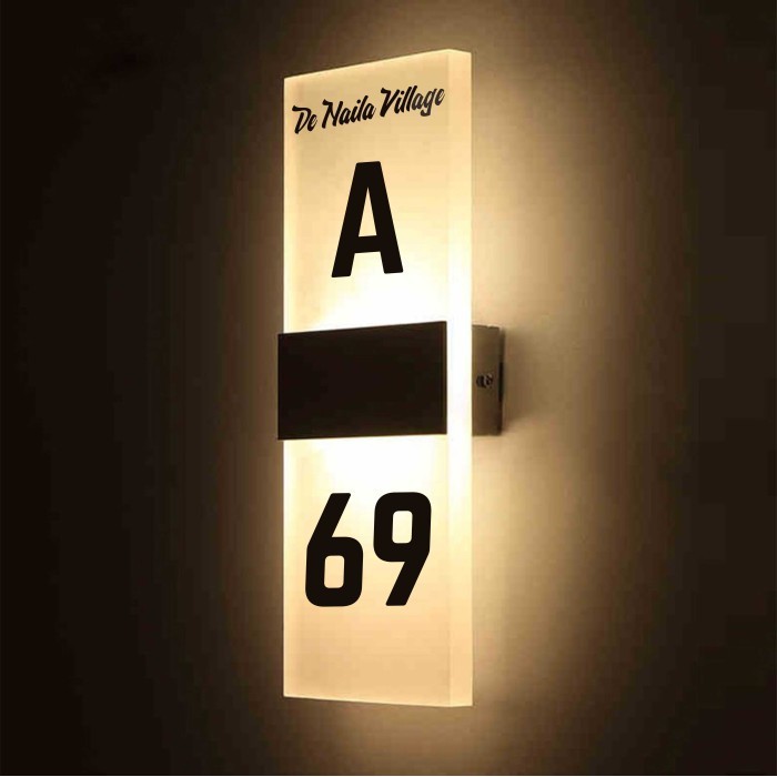 Nomor Rumah LED Acrylic