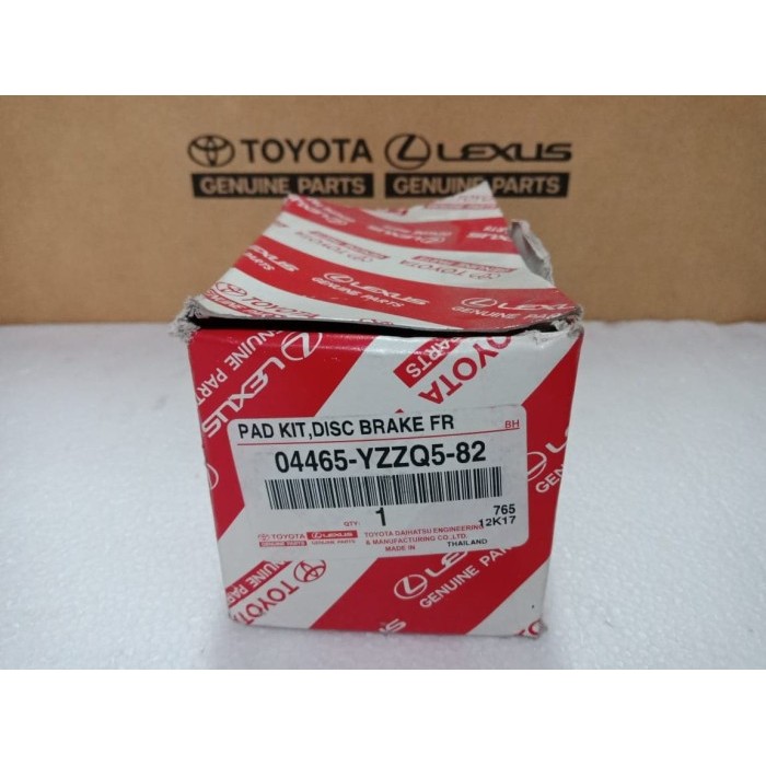 Brake Pad Kampas Rem Depan Fortuner Hilux 04465-YZZR5-82 Original