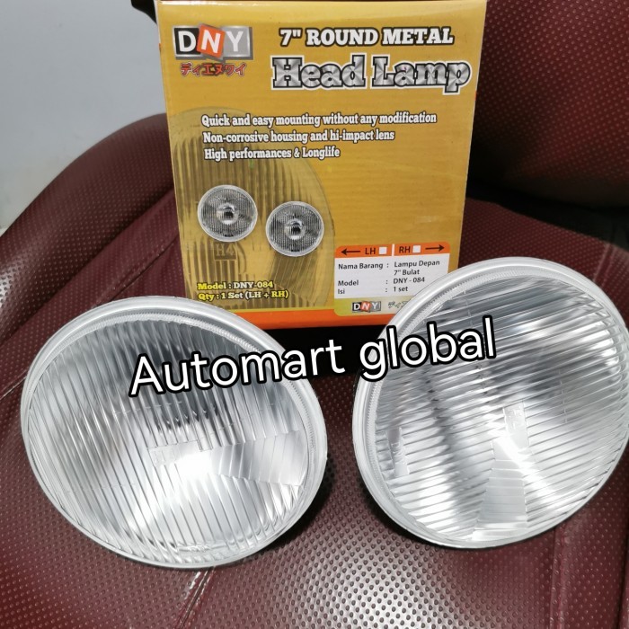 head lamp h4 bulat 7 inch set 2pc