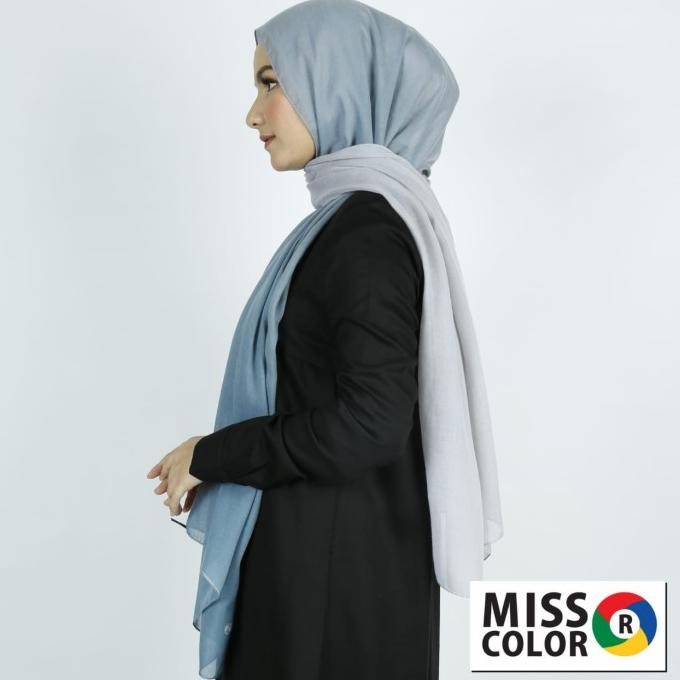 Jilbab Turki Pashmina Miss Color Hijab Flam Gradasi 70 x 185 - 001