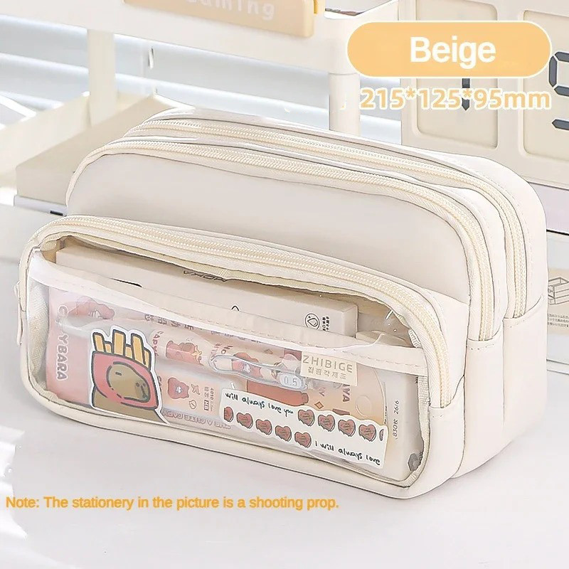

Tempat Pensil Multi Layer Pencil Case Compact Pouch Stationary