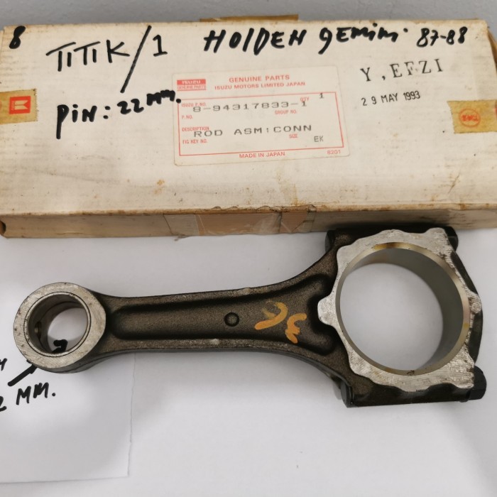 stang piston holden gemini 87-88 lubang 22mm stang seher Holden gemini