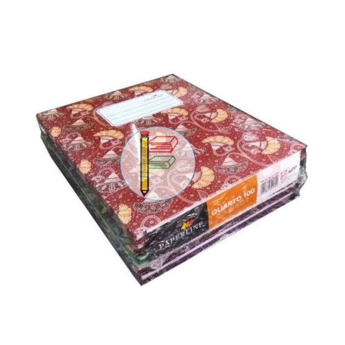 

TERPERCAYA BUKU TULIS KWARTO QUARTO HARD COVER 100 LEMBAR PAPERLINE PER BUKU KODE 224