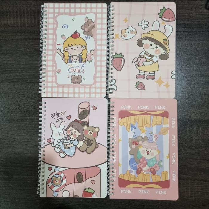

HEMAT BUKU SPIRAL A5 SCENERY PAINTING BUKU TULIS A5 MOTIF BUNGA KARTUN LUCU - BOOK A5 PAPER KODE 916