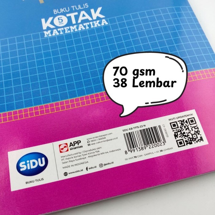 

BOOM SALE SIDU BUKU TULIS MATEMATIKA 38 LEMBAR ISI 10 PER PACK KODE 1032