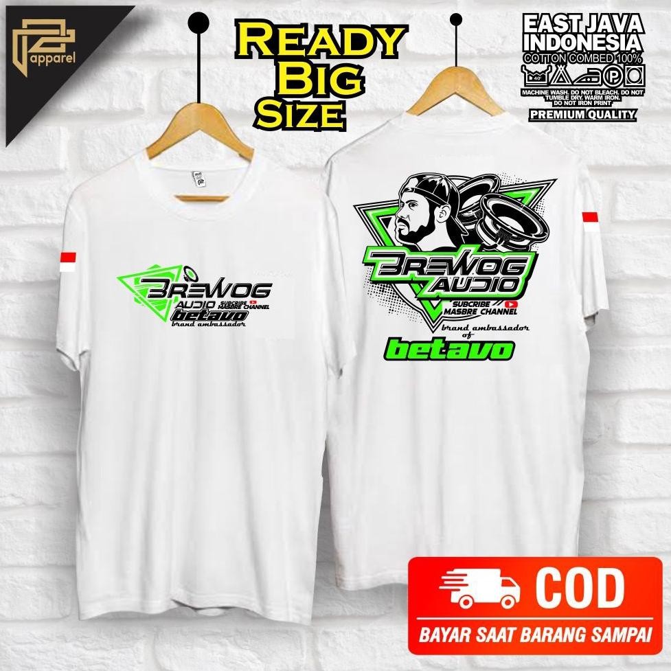Promo Baju Brewog Betavo Putih Audio Sound System Big Size Jumbo Brewok P Apparel