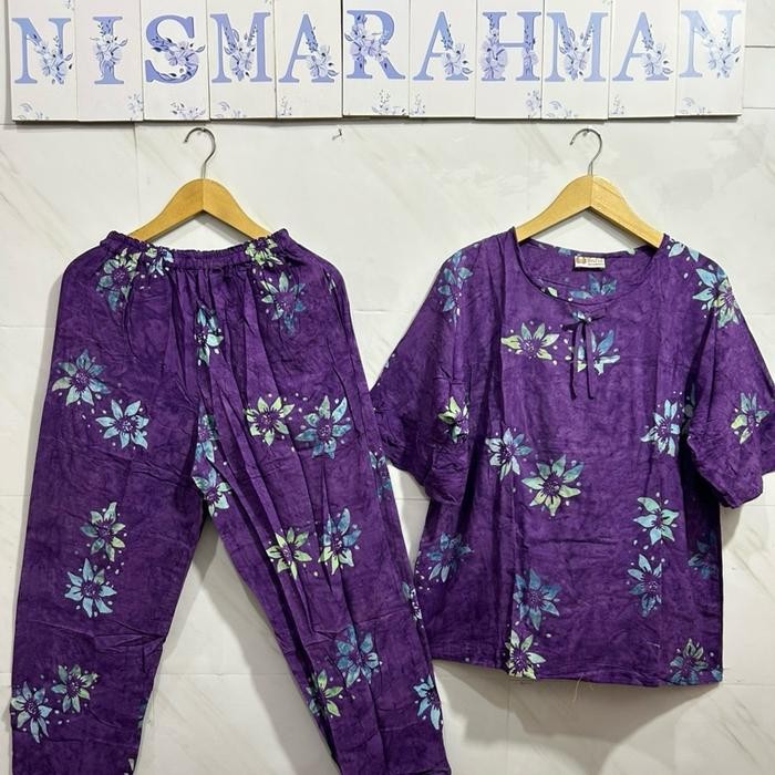 CP Batik INDRA DEWASA Motif Bunga - Tangan Geber , celana Panjang