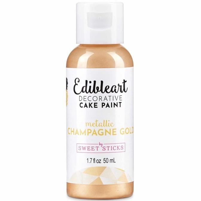 

Promo 50 ml Champagne Gold Edible Art Paint Sweet Sticks Cake Kue Pewarna COD