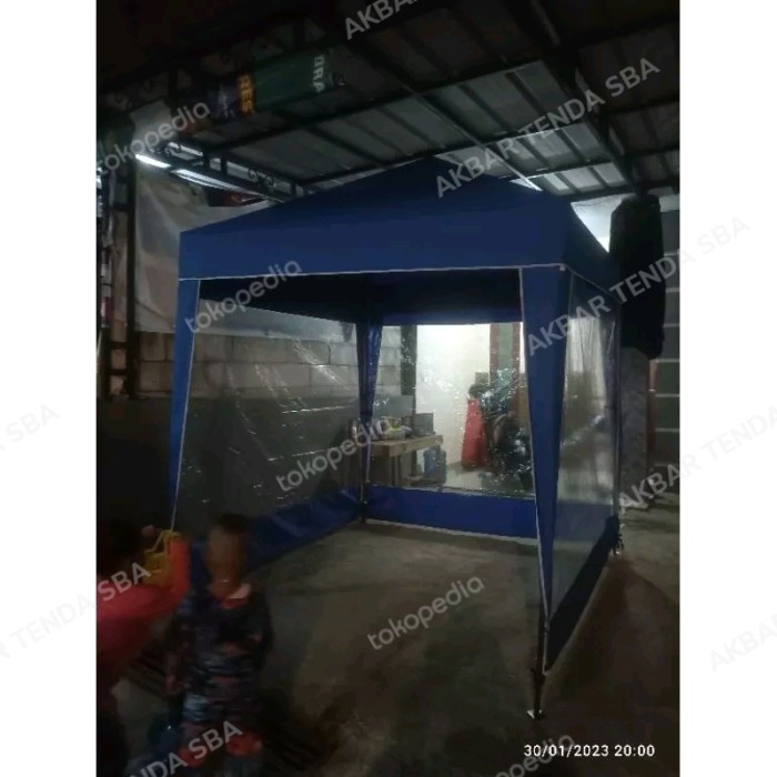 Laris!!! Tenda Cafe Bongkar Pasang Uk. 2X2+ Tirai 3 Sisi