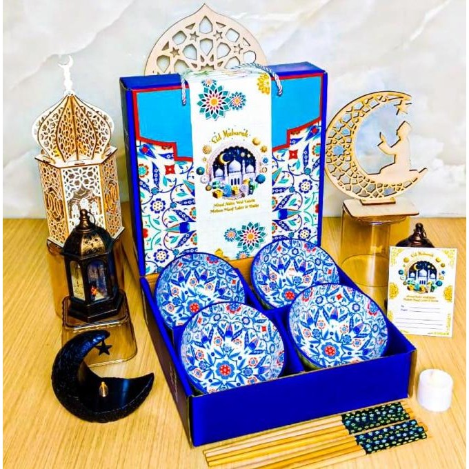 

New Trend!, [Hampers Lebaran ] Hampers Piring Mangkok Keramik / Mangkuk / Souvenir