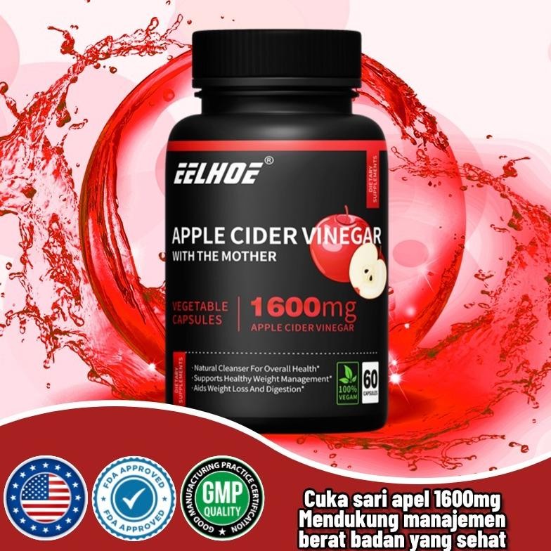 

Cuka Sari Apel 1600 mg - Membantu penurunan berat badan yang sehat, diet, meningkatkan pencernaan, detoksifikasi, kekebalan