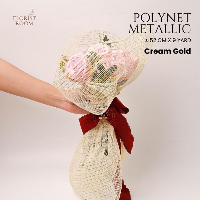Sale Polynet Metallic - Flower Mesh