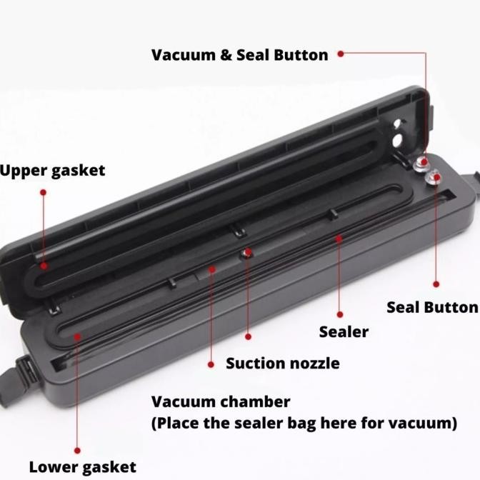 Murah Vacuume Sealer Plastik Ukuran 25Cm - Vacuum Sealer Portable Panjang