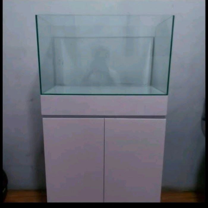 meja aquarium kayu minimalis