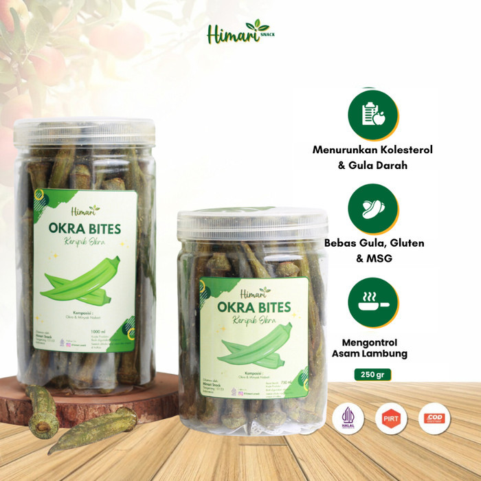 PROMO Keripik Sayur Okra Kering Kemasan Jar 750ml