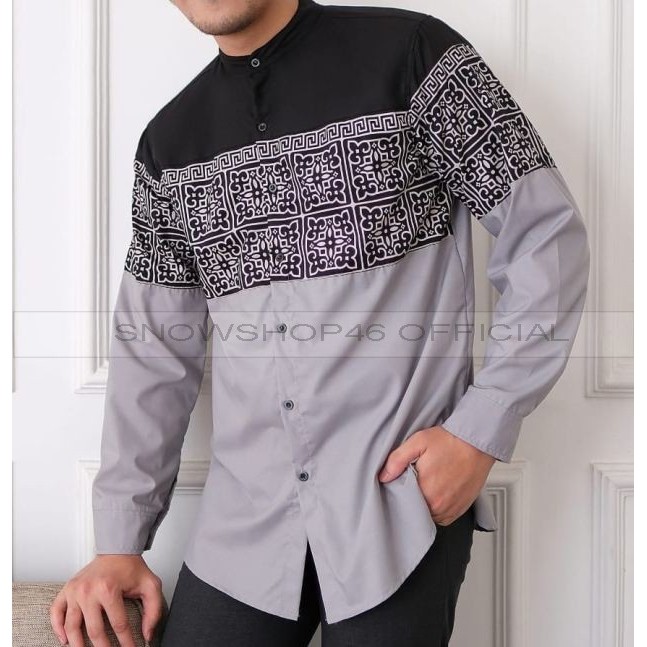 JJ194 Baju Muslim Pria Bahan Toyobo pria M-XL Baju Koko Pria Rumi PJG Sablon STOK TERBATAS