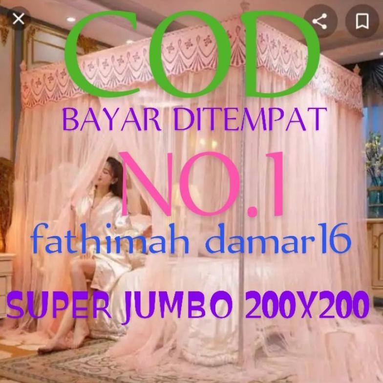 SPECIAL KELAMBU TIDUR MODERN TEBAL SUPER JUMBO 200X200 ic-98