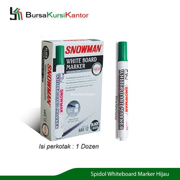 

Spidol Papan Tulis Warna Hijau 1 dus (isi 12 pc) Whiteboard Marker